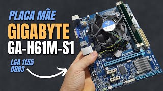 Placa Mãe Gigabyte GA H61M S1 LGA 1155 DDR3 [upl. by Yendroc]