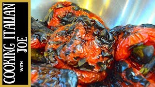 Roasted Peppers with Olive Oil  Cooking Italian with Joe [upl. by Ignatz476]