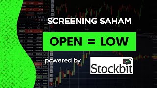 Strategi Screening Saham OPEN  LOW di Stockbit [upl. by Nesiaj]