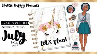 Plan With Me • Classic Happy Planner Weekly View • JULY 814 [upl. by Negam]