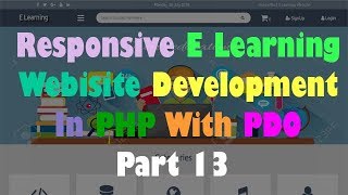 Responsive E Learning Website Development In PHP With PDO Part 13 Delete Category Dynamically [upl. by Jermyn]