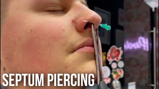 Septum piercing tutorial  Don’t try this at home 🚫 [upl. by Hourihan88]