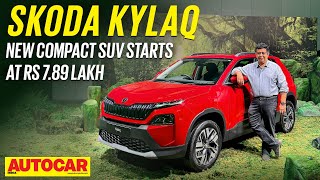 Skoda Kylaq  Its a miniKushaq  First Look  Autocar India [upl. by Nosrak]