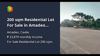 200 sqm Residential Lot For Sale in Amadeo Cavite [upl. by Engvall]