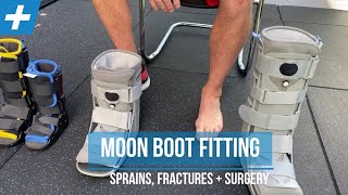 How to Fit a Walker Moon Boot Correctly  Tim Keeley  Physio REHAB [upl. by Frederic625]