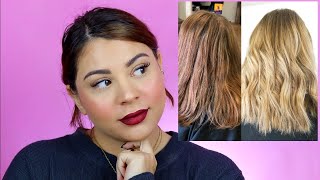 HOW I DID IT BROWN BOX DYE TO BLONDE COLOR CORRECTION  PROFESSIONAL HAIR TRANSFORMATION TUTORIAL [upl. by Santini]