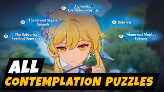 ALL Contemplation Puzzles Guide  Genshin Impact Sumeru 30 Archon Quest [upl. by Aehc64]