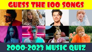 Guess the Song Music Quiz  100 Most Popular Songs 2000 to 2023 [upl. by Portland]