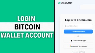 How to Login Bitcoin Wallet Account 2024  Bitcoincom Wallet Login [upl. by Noral]