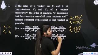 If the rates of a reaction are R1 and R2 at concentrations C1 and C2 of a reactant respectively [upl. by Einreb]