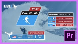 Sports Olympic Animated Title Pack for Premiere Pro CC  Tutorial [upl. by Ocirled]