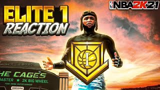 I FINALLY HIT ELITE 1 IN NBA 2K21 BEST REACTION EVER [upl. by Yboc]