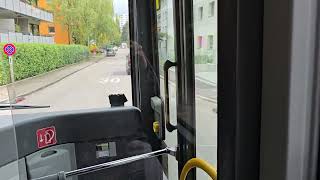 Umleitung Bus Linie 10 Tramersatz durch die ParkstrasseGorenmattstrasse BLBaustelle Spiesshöfli [upl. by Wawro]