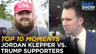 Jordan Klepper’s Top 10 Moments with Trump Supporters  The Daily Show [upl. by Ardnasxela]