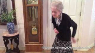 My 90YearOld Grandma Dances to Whitney Houston  I Wanna Dance with Somebody [upl. by Oeht]