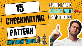 15  CHECKMATING PATTERN YOU MUST KNOW IN CHESS [upl. by Adnalay]