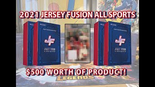 JERSEY FUSION 500 HUGE HIT 2021 All Sports 5Box Opening Very Expensive Opening Paid Off [upl. by Nilrev]