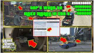 GTA V  Top 5 Ways To Make Money In Story Mode PS5 PS4 PS3 PC amp Xbox [upl. by Tearle]