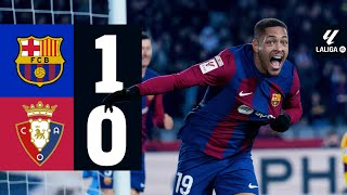 FC BARCELONA 1 vs 0 OSASUNA  LALIGA 202324 MD20 [upl. by Hannavas]