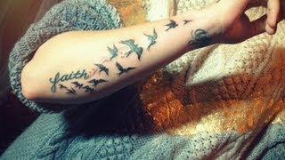 Demi Lovatos New Bird Tattoos [upl. by Barolet]