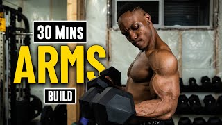 30 Minute Dumbbell Arms Workout Biceps amp Triceps  Build Muscle 10 [upl. by Iveel]