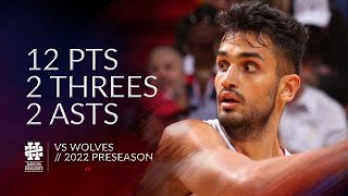 Omer Yurtseven 12 pts 2 threes 2 asts vs Wolves 2022 Preseason [upl. by Tijnar323]