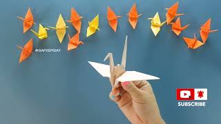 The simplest and easiest way to fold a 🕊️paper crane 🕊️ for kids [upl. by Ellehs]