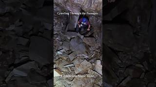 Crawling Through a Slate Mine shorts mines mining underground history UK slate mineexplore [upl. by Teressa]