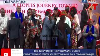 WATCH RAILA ODINGA AND MT KENYA KINGPIN MAINA NJENGA SHOWING THEIR DANCE MOVES [upl. by Tirrej]