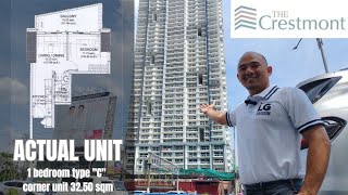 Actual unit type quotCquot corner 3250 sqm 1 bedroom in Crestmont Residences [upl. by Dimah]