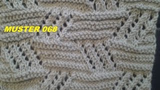 Ajourmuster 068Stricken lernen Muster für Pullover Strickjacke MützeTutorial Handarbeit [upl. by Alledi241]