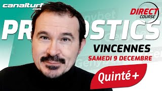 Pronostic Quinté et des courses PMU du Samedi 9 décembre 2023  En partenariat avec GenybetTurf [upl. by Abe]