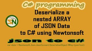 How to Deserialize JSON Nested Arrays into C using Newtonsoft [upl. by Yvehc]