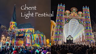 Light festival of Ghent  Lichtfestival Gent  Belgium 2021 [upl. by Nivrem]