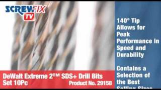 Screwfix DeWalt Extreme 2 SDS Plus Drill Set 10Pcs [upl. by Boj943]