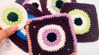 Como tejer GRANNY SQUARE TRIP VISUAL a crochet  tutorial PASO A PASO [upl. by Aratahs]