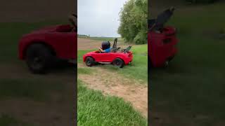 Kid is driving his custom go kart built by his dad [upl. by Nonnag]