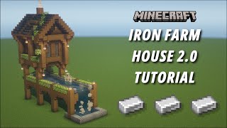 Minecraft Iron Farm House 20 Tutorial Aesthetic Farm Java Edition 1440p HD [upl. by Forkey629]