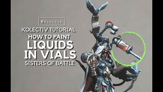 How to Paint Liquids in Vials Warhammer 40K Sisters of Battle [upl. by Eniagrom621]