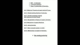 Bsc 1st Semester Chemistry Syllabus Mjpru [upl. by Eittod]