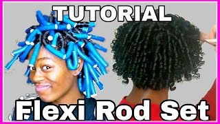 HOW TO Flexi Rod Set on Relaxed Hair [upl. by Ilojna385]