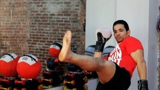 How to Do a Front Kick  Kickboxing Lessons [upl. by Hollis]