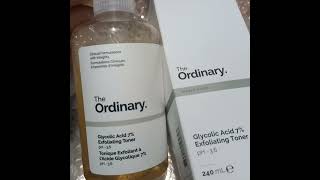 ordinary glycolic acid glycolic acid serum exfoliating toner  acidic toner  weekly exfoliation [upl. by Amuh]