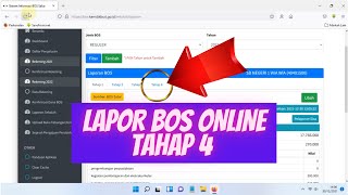 CARA PELAPORAN DANA BOS TAHAP 4 EMPAT DI PORTAL BOS ONLINE [upl. by Lezah]