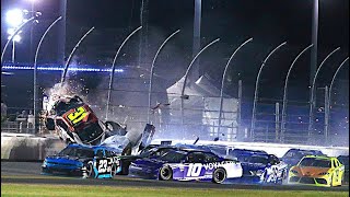 BIG FLIP FOR MYATT SNIDER TO END XFINITY RACE AT DAYTONA [upl. by Eirelav]