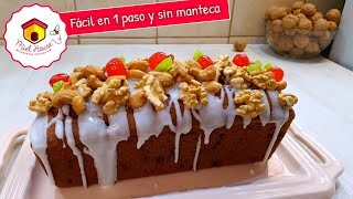 BUDIN Navideño SIN MANTECA🎅🎄 FACIL Y DELICIOSO [upl. by Gherlein]