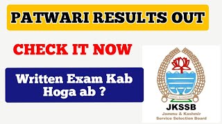 Patwari Results out  jkssb patwari urdu test results out  jkssb supervisor exams [upl. by Breen]