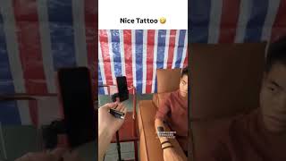 Ho gaya tattoo 😂 shorts shortsfeed youtube youtubeshorts viralvideo motivational [upl. by Aicil]