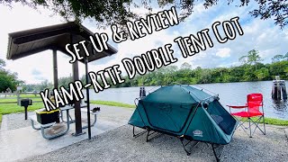 KampRite® Double Tent Cot my Review amp Set Up St Lucie South Campground [upl. by Goldi]