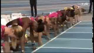 2014 Flaunders Indoor Gent womens 60m hurdles [upl. by Ayrolg]